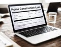 Home Construction Loan Document Form Concept