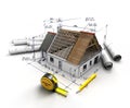 Home construction project Royalty Free Stock Photo