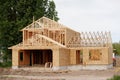 A new single family home under construction. Royalty Free Stock Photo