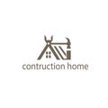Home construction tools logo illustration icon design vector Royalty Free Stock Photo