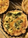 Broccoli quiche fresh out of the oven Royalty Free Stock Photo