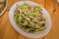 Home Cooked Octopus With Celery in Southern China Royalty Free Stock Photo