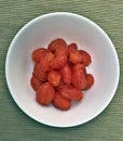 Home cooked peeled and seasoned plum tomatoes