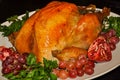 Home cooked thanksgiving turkey roasted to perfection