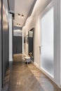 Home corridor with black wardrobe Royalty Free Stock Photo