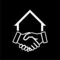 Home Deal icon isolated on dark background