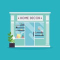 Home decor facade. Decor shop. Ideal for market business