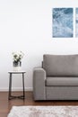 Home decor and furniture in cozy living room Royalty Free Stock Photo
