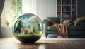 Home decor Sitting Ball. Generative AI