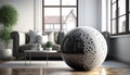 Home decor Sitting Ball. Generative AI