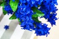 Home decoration with artificial flowers. View from above. Close-up Royalty Free Stock Photo