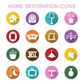 Home decoration long shadow icons