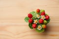 Home decoration sculpture, small strawberry fruit, bright color