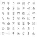 Home Decoration , vector thin line icons