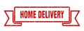 home delivery ribbon. home delivery grunge band sign.