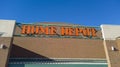 The Home Depot logo. Home Depot is one of the largest retailer of home improvement and Royalty Free Stock Photo