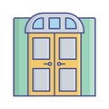 Home Door or home depot doors Vector Icon which can easily modify or edit