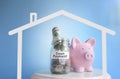 Home down payment money Royalty Free Stock Photo