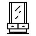 Home dressing room icon, outline style