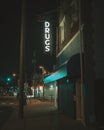 Home Drug Store vintage neon sign at night, Asbury Park, New Jersey Royalty Free Stock Photo