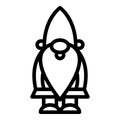 Home dwarf icon, outline style