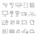 Home electric appliance illustration icon set