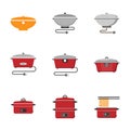 Home electric cooking pot multi icon Royalty Free Stock Photo