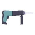 Home electric hammer icon cartoon vector. Hand work tool