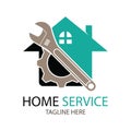 home service logo design vector Royalty Free Stock Photo