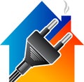 Home electrical plug Royalty Free Stock Photo