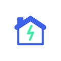 Home electricity icon vector