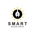 Home electricity logo template designs  illustration Royalty Free Stock Photo