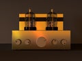 Home electronics. Vintage tube amplifier