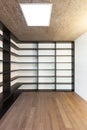 Home, empty room with bookcase Royalty Free Stock Photo
