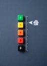 Home energy efficiency scale. Green technologies. Royalty Free Stock Photo