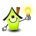 Home Energy Lightbulb Cartoon