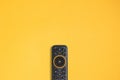 Home entertainment. Remote control with buttons. Smart TV concept. Top view, copy space Royalty Free Stock Photo