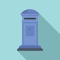 Home envelope inbox icon, flat style