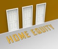 Home Equity Icon Door Means Financial Line Of Credit From Property - 3d Illustration Royalty Free Stock Photo