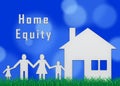 Home Equity Icon Symbol Means Financial Line Of Credit From Property - 3d Illustration Royalty Free Stock Photo
