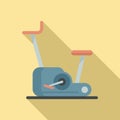 Home exercise bike icon, flat style