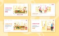 Daily Home Family Activities Flat Lading Page Set