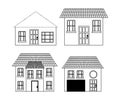 Home family. House with door and windows. silhouette design Royalty Free Stock Photo