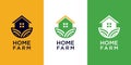 Home farm logo design vector Royalty Free Stock Photo