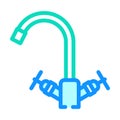 home faucet water color icon vector illustration