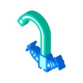 home faucet water isometric icon vector illustration