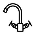 home faucet water line icon vector illustration