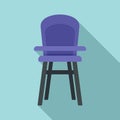 Home feeding chair icon, flat style Royalty Free Stock Photo