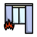 Home Fire Icon Royalty Free Stock Photo