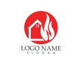 Home fire icon sign logo Royalty Free Stock Photo